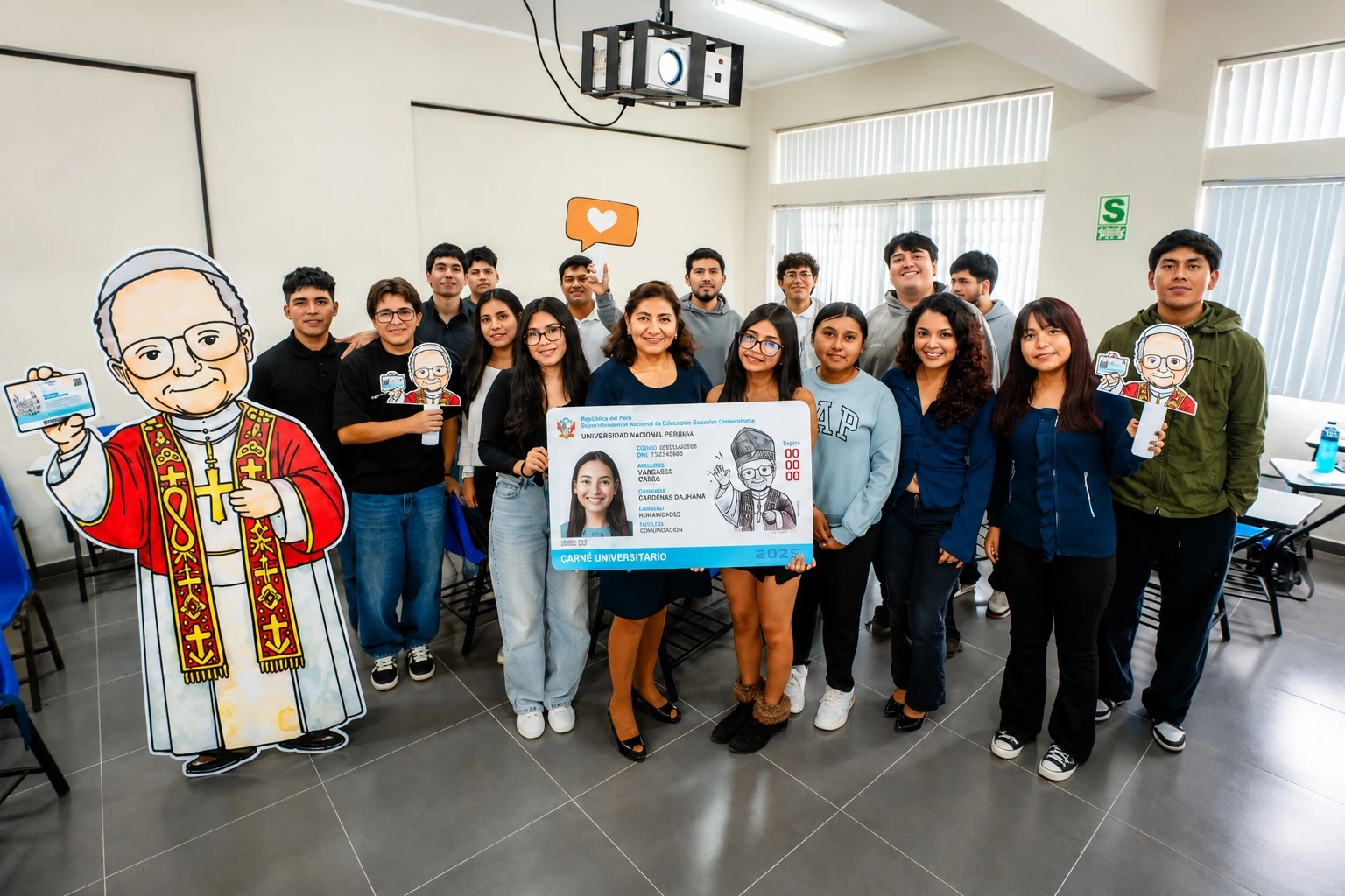 Diseño del Carné Universitario 2026 con el homenaje al papa León XIV